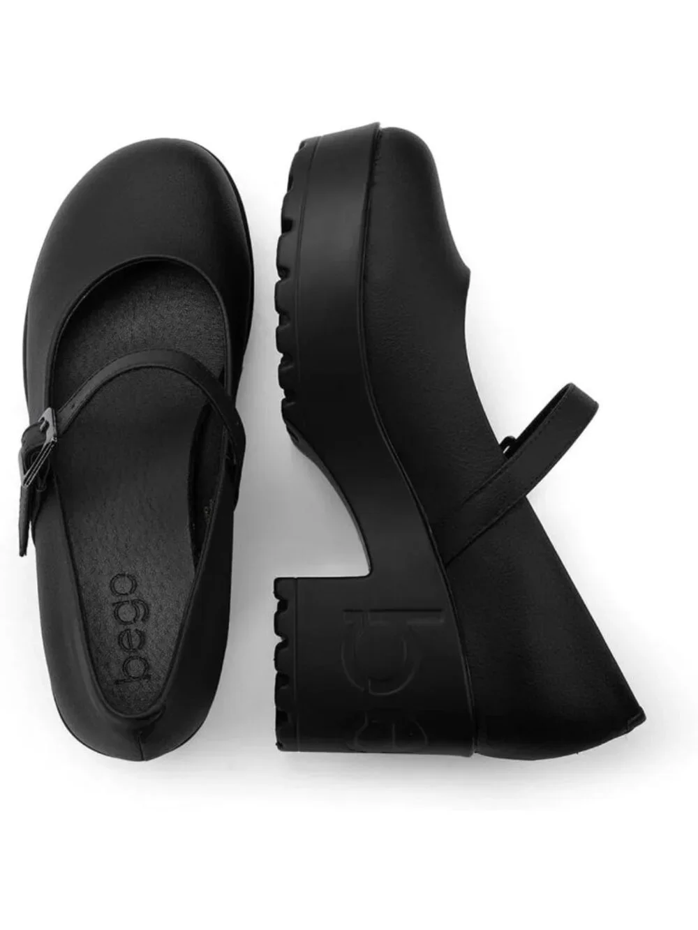 Stylish Vegan Platform Mary Jane Shoes for Women - Comfortable Chunky Heel Pumps